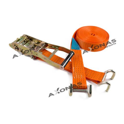 TIE DOWN BELT WITH OPEN CLAW HOOK AND RATCHET BUCKLE- 9m