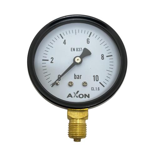WATER PRESSURE GAUGE Φ63mm BOTTOM CONNECTION 1/4"-RANGE 0-10bar