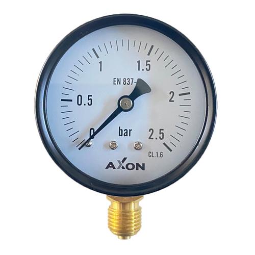 WATER PRESSURE GAUGE Φ63mm BOTTOM CONNECTION 1/4"-RANGE 0-2.5bar
