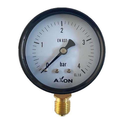 WATER PRESSURE GAUGE Φ63mm BOTTOM CONNECTION 1/4"-RANGE 0-4bar