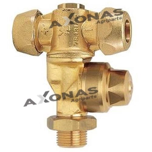 DOUBLE BRASS NOZZLE HOLDER WITH ANTIDRIP VALVE