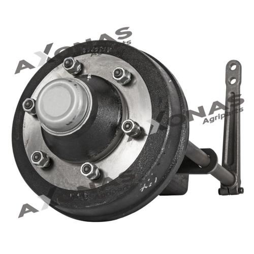 WHEEL HUB ASSY BRAKED FOR ONE TIRE 50X50 SQUARE AXLE 6 BOLTS L400mm