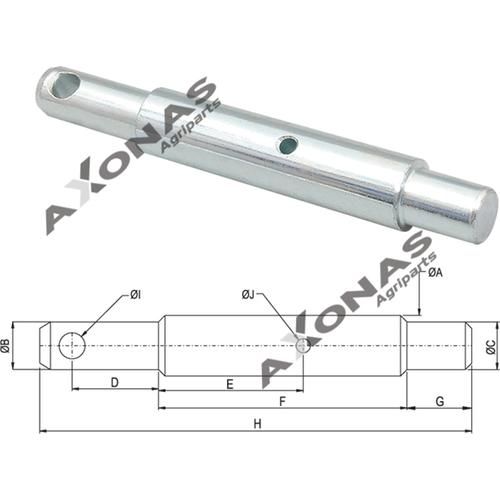 DOUBLE IMPLEMENT MOUNTING PIN L200