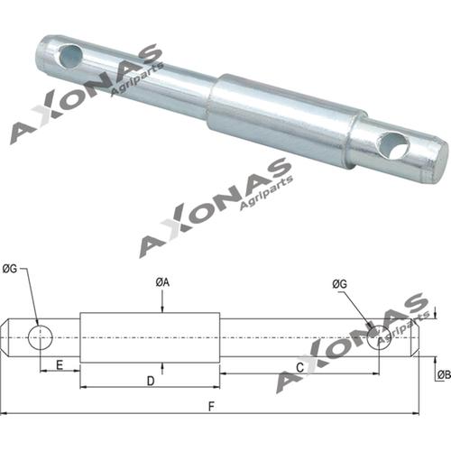 DOUBLE IMPLEMENT MOUNTING PIN L170