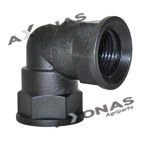 90° HOSETAIL WITH FEMALE - FEMALE THREAD 1/2