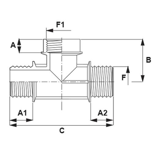 FEMALE-MALE-MALE TEES (G 1 1/4")