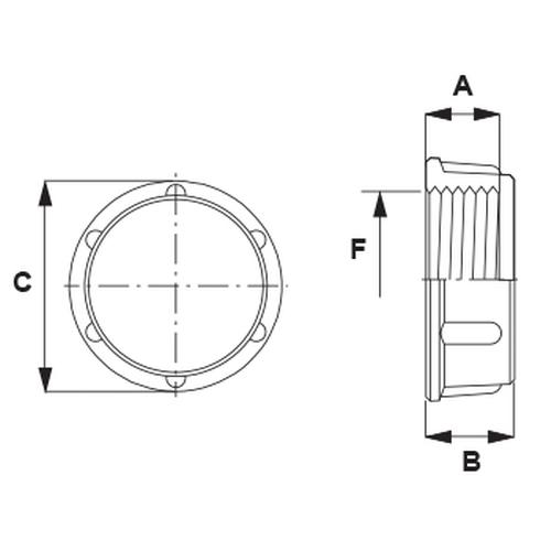 BLANKING PLASTIC CAP 1 1/4''