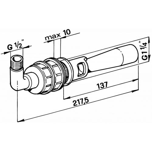 HYDRAULIC AGITATOR WITH INSPECTION HOLE - RIGHT ANGLED