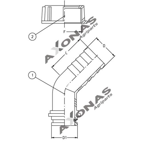 ΓΩΝΙΑ 45° 1 1/4" D30