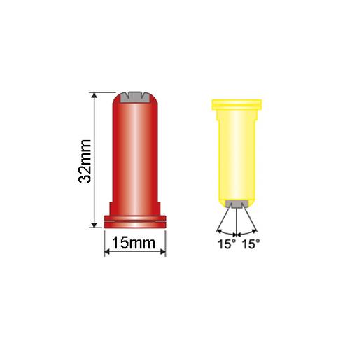 TWIN FAN AIR NOZZLE 90° (RED)