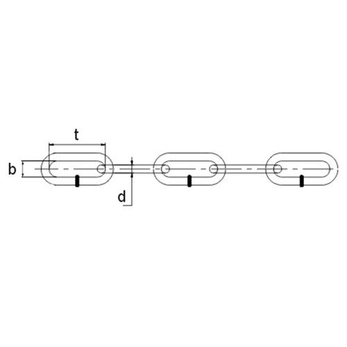 INDUSTRIAL GALVANISED CHAIN 3MM (SHORT CHAIN)