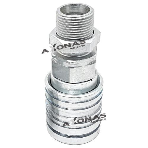 QUICK RELEASE FEMALE COUPLING PUSH-PULL Μ18X1.5 MALE THREAD (SHORT)