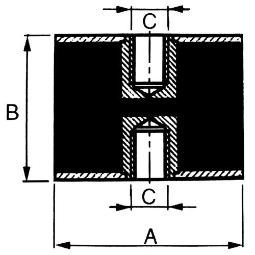 ANTI-VIBRATION DEVICE FEMALE-FEMALE 8-30-28