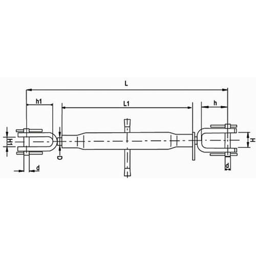 ADJUSTABLE LEVELLING ARM FORK-FORK min/max 450-610 (HEAVY DUTY)