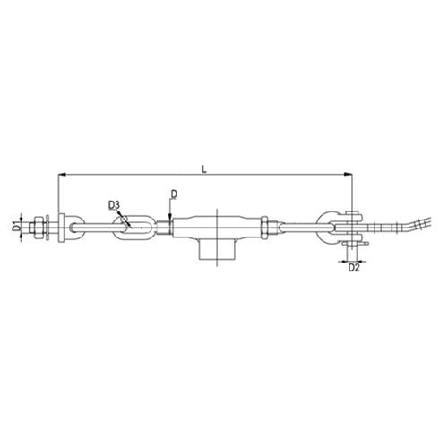 STABILIZER CHAIN ASSEMBLY ZETOR 2+1 LINKS