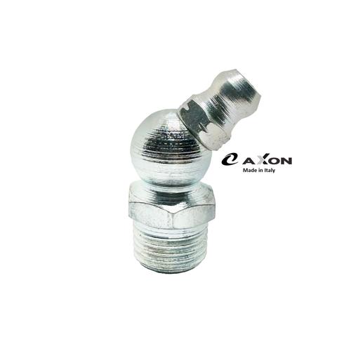 45° GRASE NIPPLE M6X1 STEEL WHITE