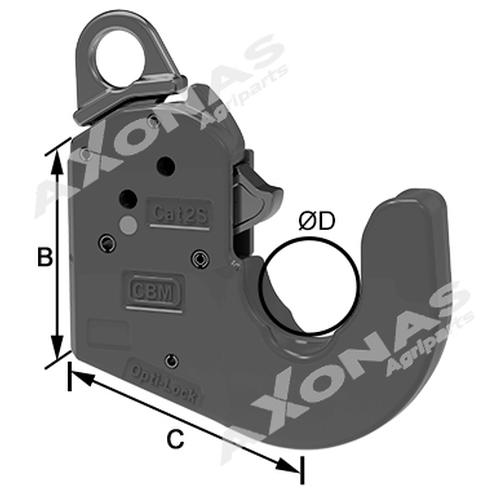 LOWER LINK AUTOMATIC HOOK Cat.2S Φ56 105mm ITALY