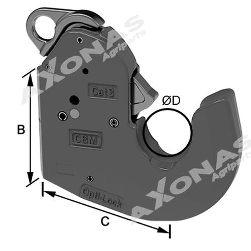 LOWER LINK AUTOMATIC HOOK Cat.3 Φ64 134mm ITALY