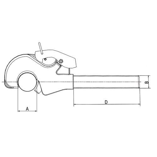 RAPID HOOK BOLT Cat.2 RIGHT M30X3