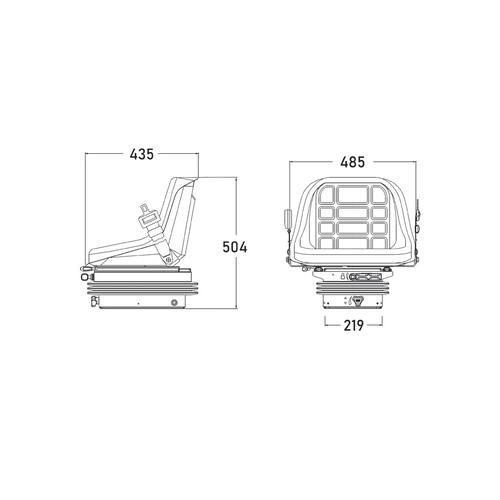 COMPACT TRACTOR SEAT WITH MECHANICAL SUSPENSION COBO - M91