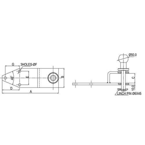 DRAUGHT CONNECTOR TYPE B (SHORT-KUBOTA)