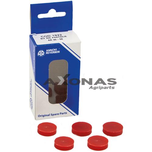 KIT PASTIGLIE AR 30-50 (5 PCS) RED