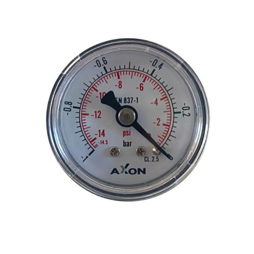 PRESSURE GAUGE Φ40mm BACK CONNECTION 1/8"- RANGE  -1/0bar