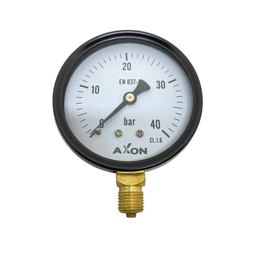 WATER PRESSURE GAUGE Φ63mm BOTTOM CONNECTION 1/4"-RANGE 0-40bar