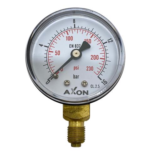 PNEUMATIC GAUGE Φ50mm BOTTOM CONNECTION 1/8"-RANGE 0-16bar