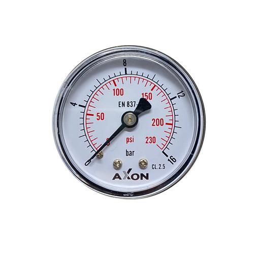 PNEUMATIC GAUGE Φ50mm BACK CONNECTION 1/4"-RANGE 0-16bar