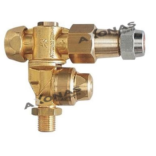 ADJUSTABLE DOUBLE BRASS NOZZLE WITH ANTIDRIP VALVE