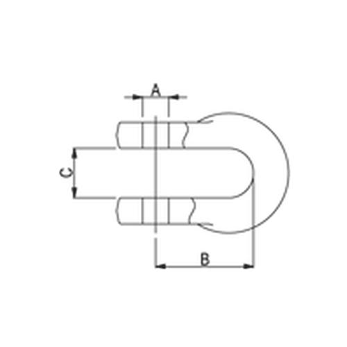 SHACKLE WITH PIN Ø14