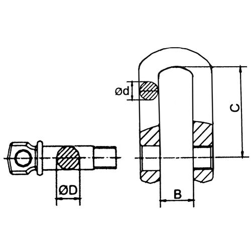 SHACKLE FOR STEEL CHAIN 10mm