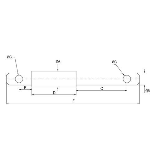 DOUBLE IMPLEMENT MOUNTING PIN L200