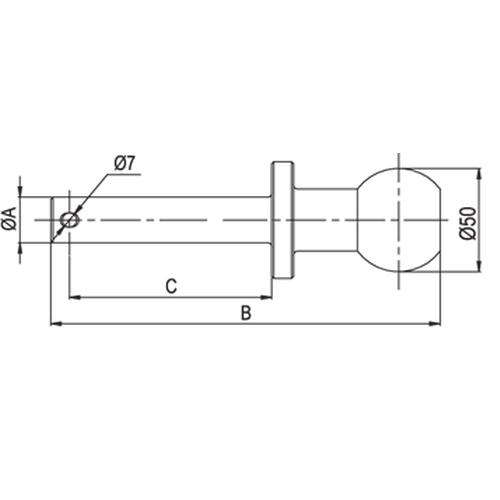 TOW BALL (TRAILOR) - KUBOTA