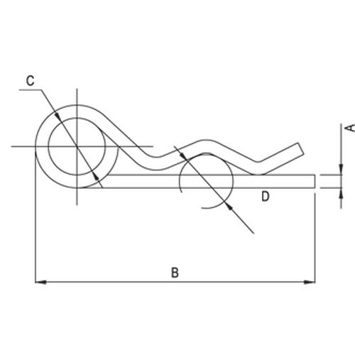 DOUBLE HAIR PIN 3X71mm