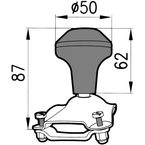 METAL KNOB FOR WIDE BRACKET STEERING WHEELS (HEAVY DUTY)