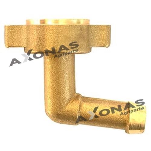 BRASS ELBOW HOSE FITTING (FOR HOSE Ø10) WITH FLY NUT 1/2