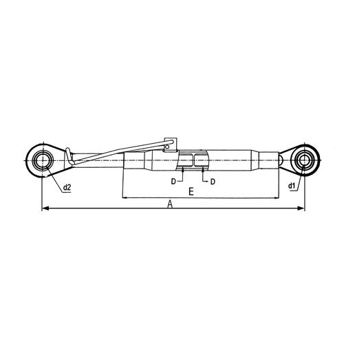 TOP LINK ASSEMBLY(REPLACES JD) 1 1/8" Ø20-Ø25