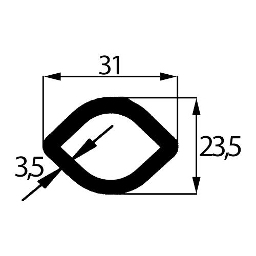 INNER LEMON TUBE 8HP 30.8Χ23.7X3.5 CHINESE