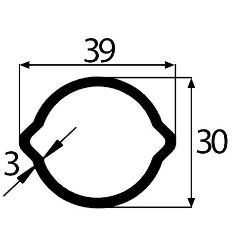 OUTER LEMON TUBE 8HP 39X30X3 CHINESE