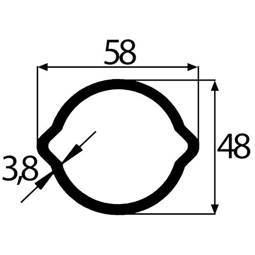 ΣΩΛΗΝΑΣ ΔΙΓΩΝΟΣ 45ΗΡ ΕΞΩ 57.5Χ48X3.8 ΚΙΝΑΣ