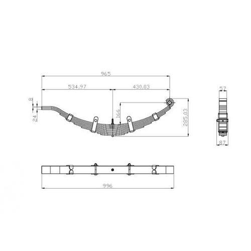 STANDARD LEAF SPRING 10 LAYERS 63x8mm