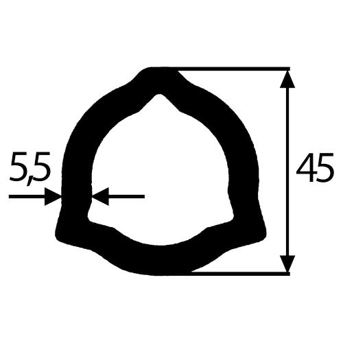 INNER TRIANGULAR TUBE 55HP 44.7X5.5 CHINESE