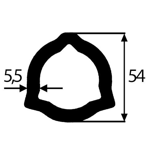 INNER TRIANGULAR TUBE 65HP 53.6X5.5 CHINESE