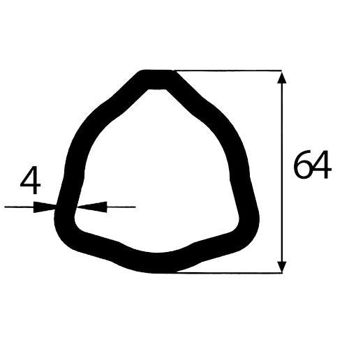 OUTER TRIANGULAR TUBE 65HP 62.7X4 CHINESE