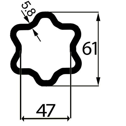 ΣΩΛΗΝΑΣ ΕΞΑΓΩΝΟΣ 65ΗΡ ΕΞΩ 60.8X46.4X5.8 ΚΙΝΑΣ