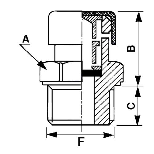 HYDRAULIC BREATHER CAP WITH PROTECTION 1/4"