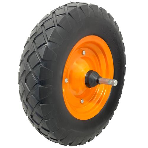 WHEEL WITH METALLIC RIM 400X8 FOAMY (Shaft: Ø16xL220)