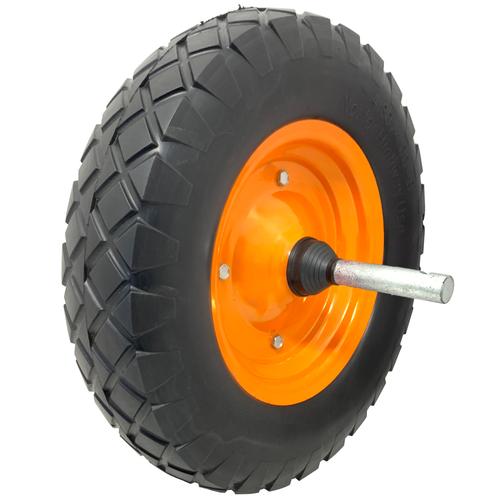 WHEEL WITH METALLIC RIM 400X8 FOAMY (Shaft: Ø20xL340)